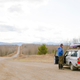 A shot from when my buddy (pictured) and I last drove to Alaska, here pointing down the road leading out of Dease Lake towards the Grand Canyon of the Stikine.